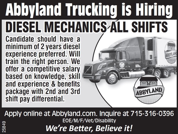 Abbyland Trucking Openings
