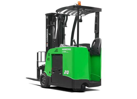 A Series 3 Wheel Electric Lithium-ion Stand-Up Counterbalanced Forklift