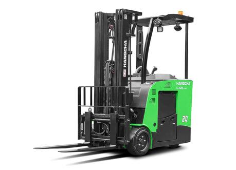 A Series 3 Wheel Electric Lithium-ion Stand-Up Counterbalanced Forklift 3,000 - 5,000lbs