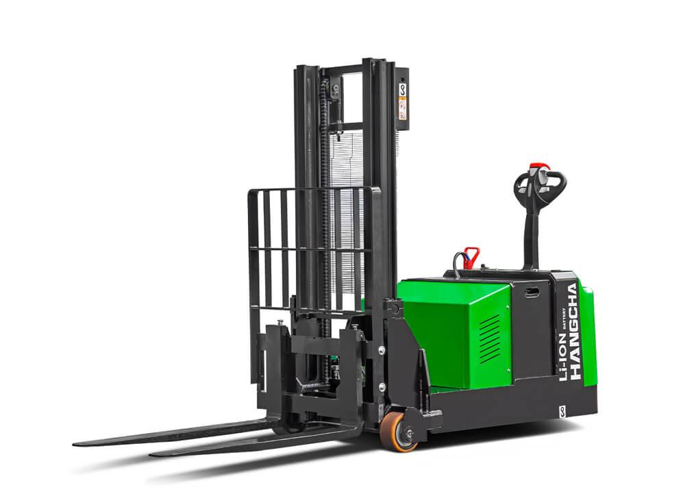 A Series Electric Lithium-ion Industrial Walkie Counterbalanced Stacker