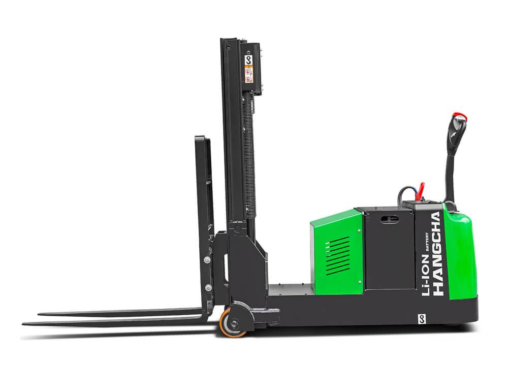 A Series Electric Lithium-ion Industrial Walkie Counterbalanced Stacker