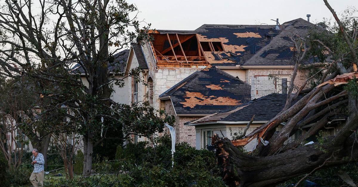 Home destroyed by storms
