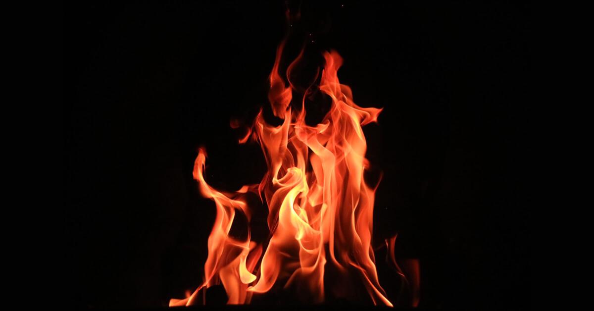 A roaring fire with a black background A roaring fire with a black background